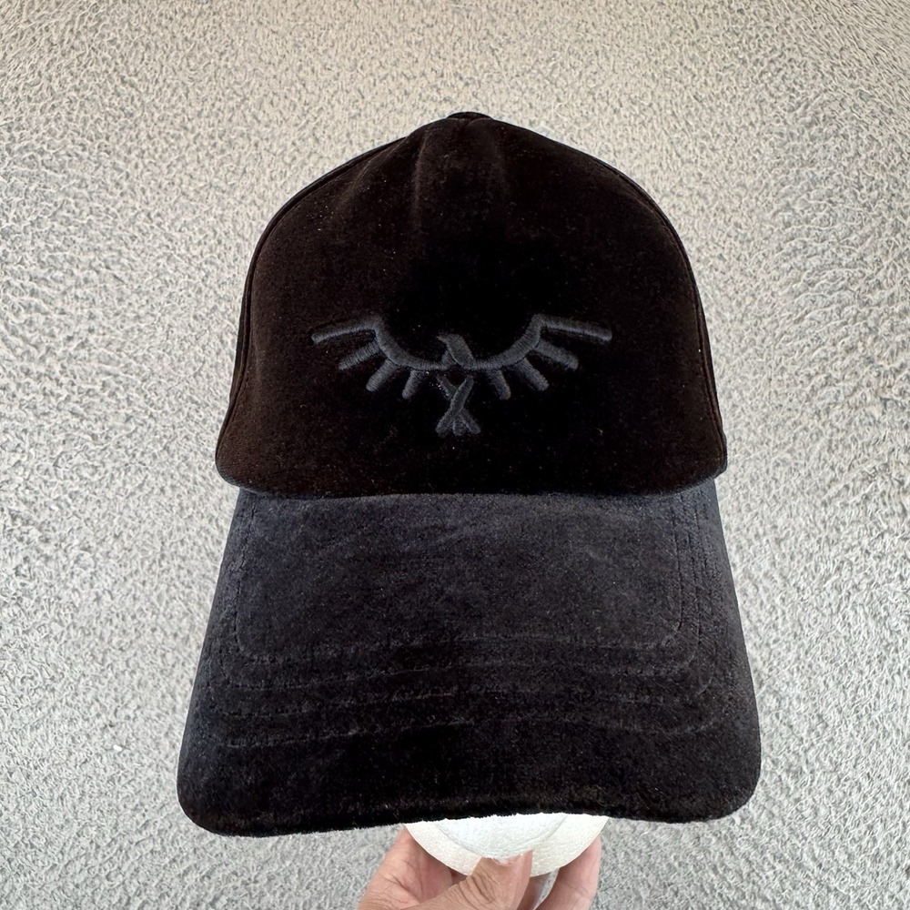 Spirithoods Black Baseball‎ Hat Velour Strapback Adjustable Spirit Hoods